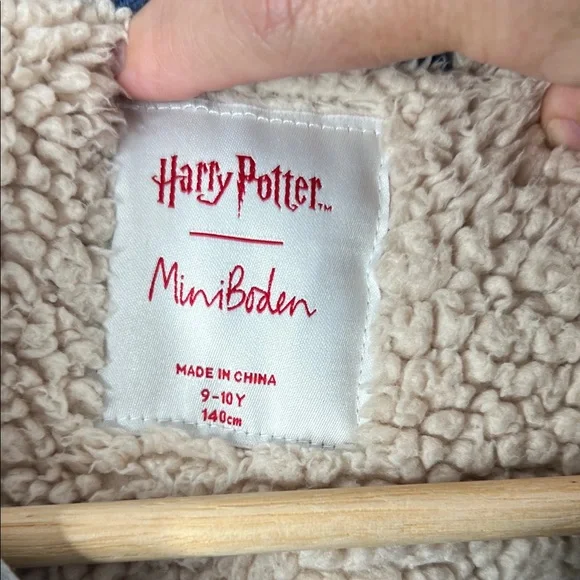 Mini Boden Harry Potter Seeker Zip Up Hoodie Sherpa Lined Kids size 9-10 - Picture 10 of 15